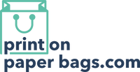 Print on paper bags navy logo with transparent background