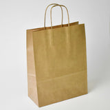 Brown Twist Handle Paper Carrier Bags - Plain - Print on Paper Bags