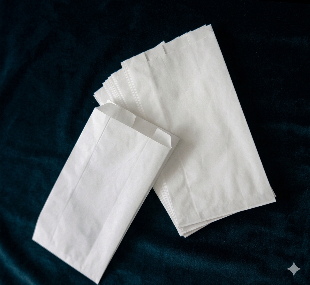 Pharmacy Bags - Satchel Counter Bags - Plain White - 6 x 3.5 x 12" | Print On Paper Bags