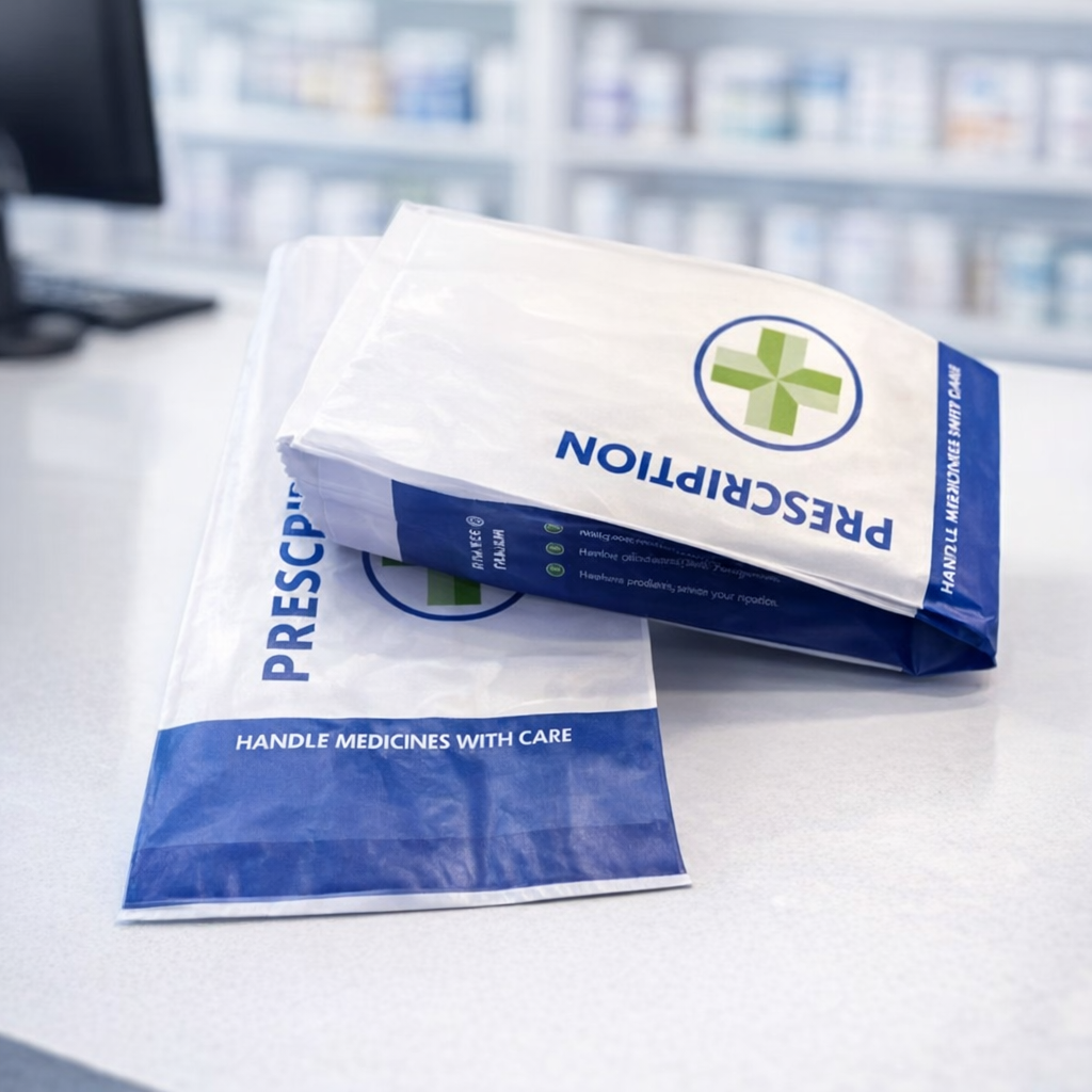 Generic Printed Prescription Bags - Satchel | Print On Paper Bags