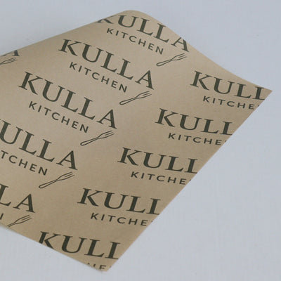 Kulla Kitchen branded paper on a light gray background