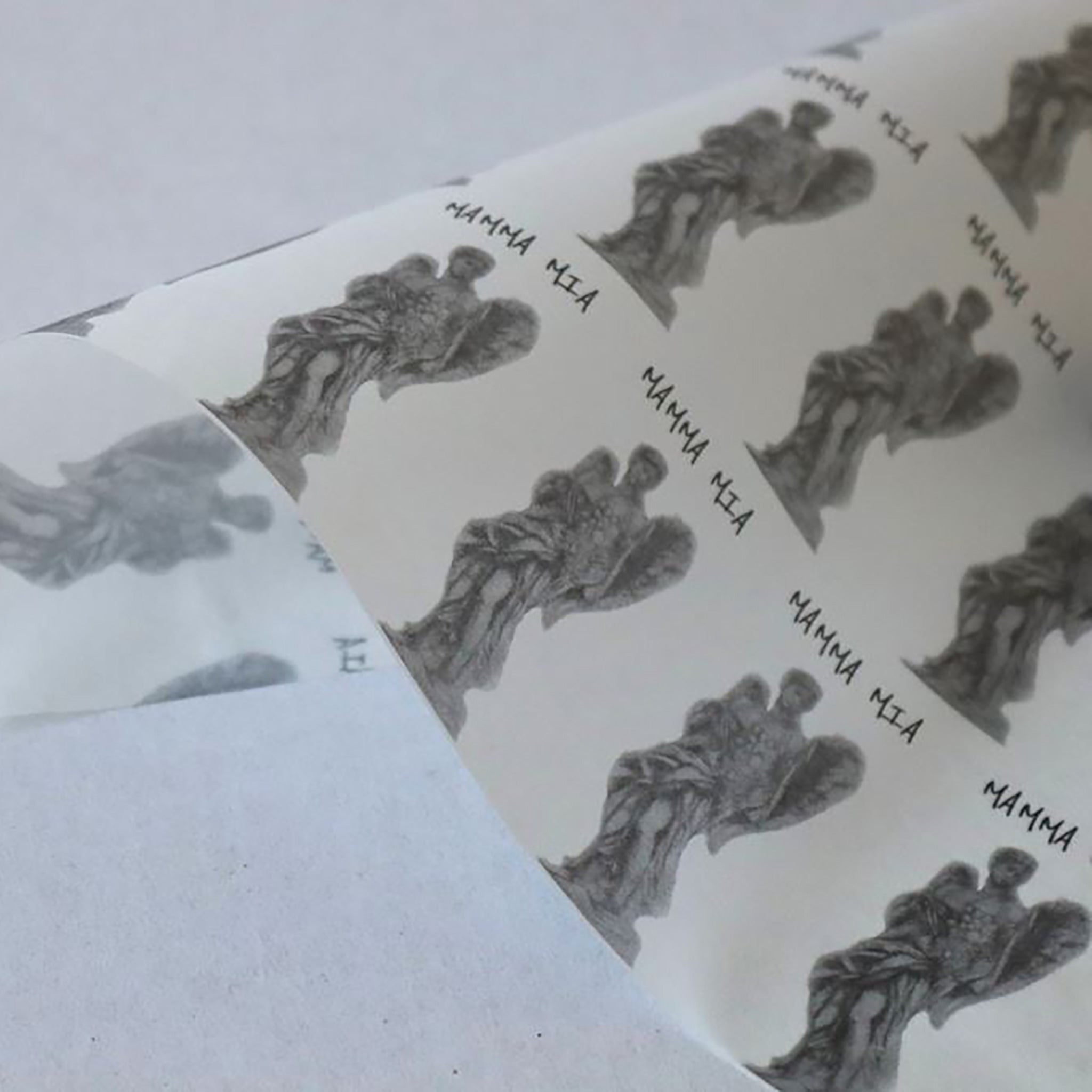 Custom Printed White Greaseproof Paper - Black Print Only - Print on Paper Bags