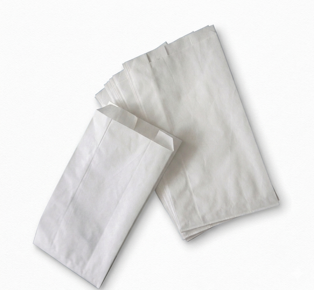 Pharmacy Bags - Satchel Counter Bags - Plain White - 6 x 3.5 x 12" | Print On Paper Bags