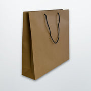 Brown Luxury Rope Handle Paper Bag - Plain - Print on Paper Bags