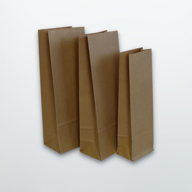 Brown Paper Block Bottom Pharmacy Bags - Print on Paper Bags