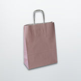 Pink Twist Handle Paper Carrier Bag - Plain - Print on Paper Bags