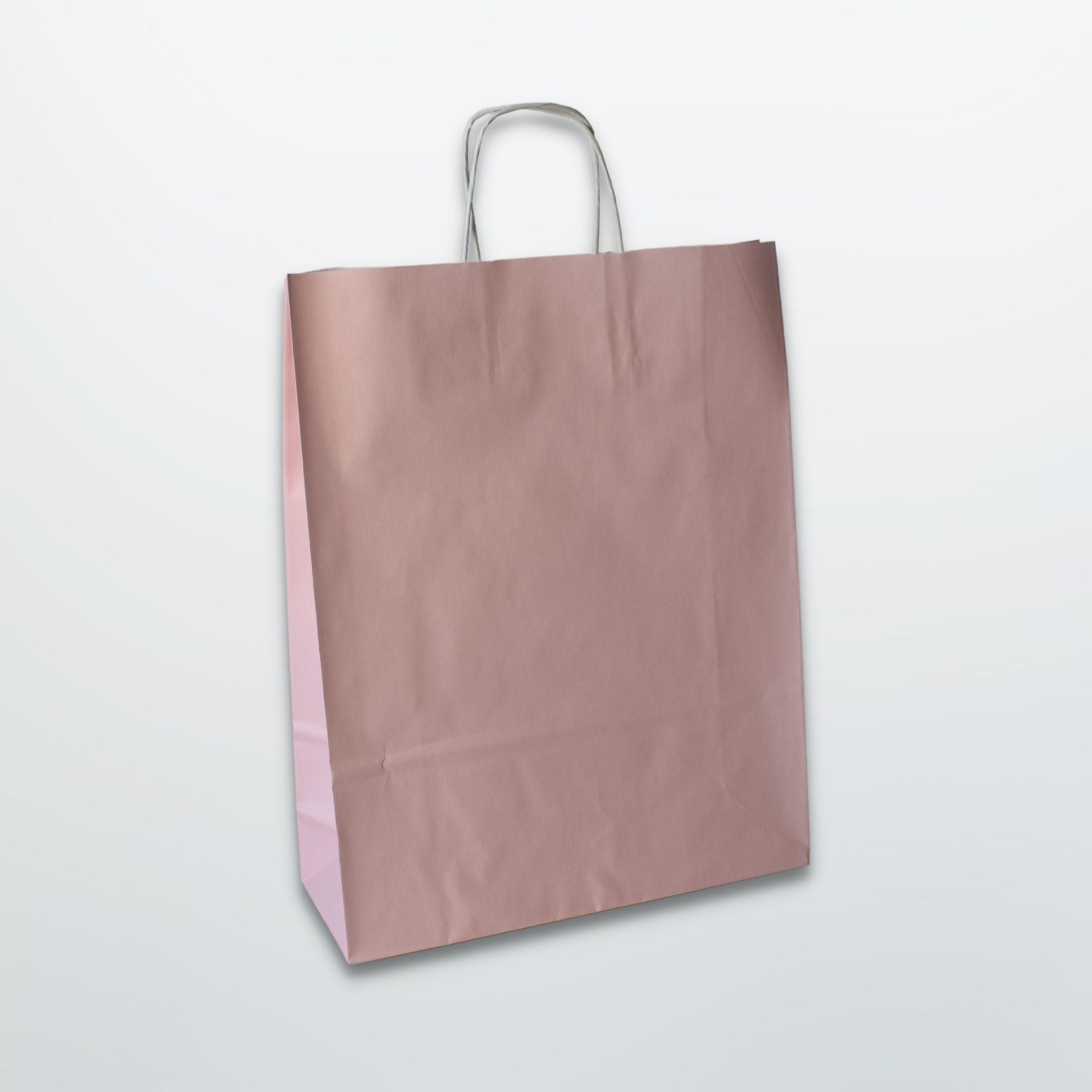 Pink Twist Handle Paper Carrier Bag - Plain - Print on Paper Bags