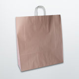 Pink Twist Handle Paper Carrier Bag - Plain - Print on Paper Bags