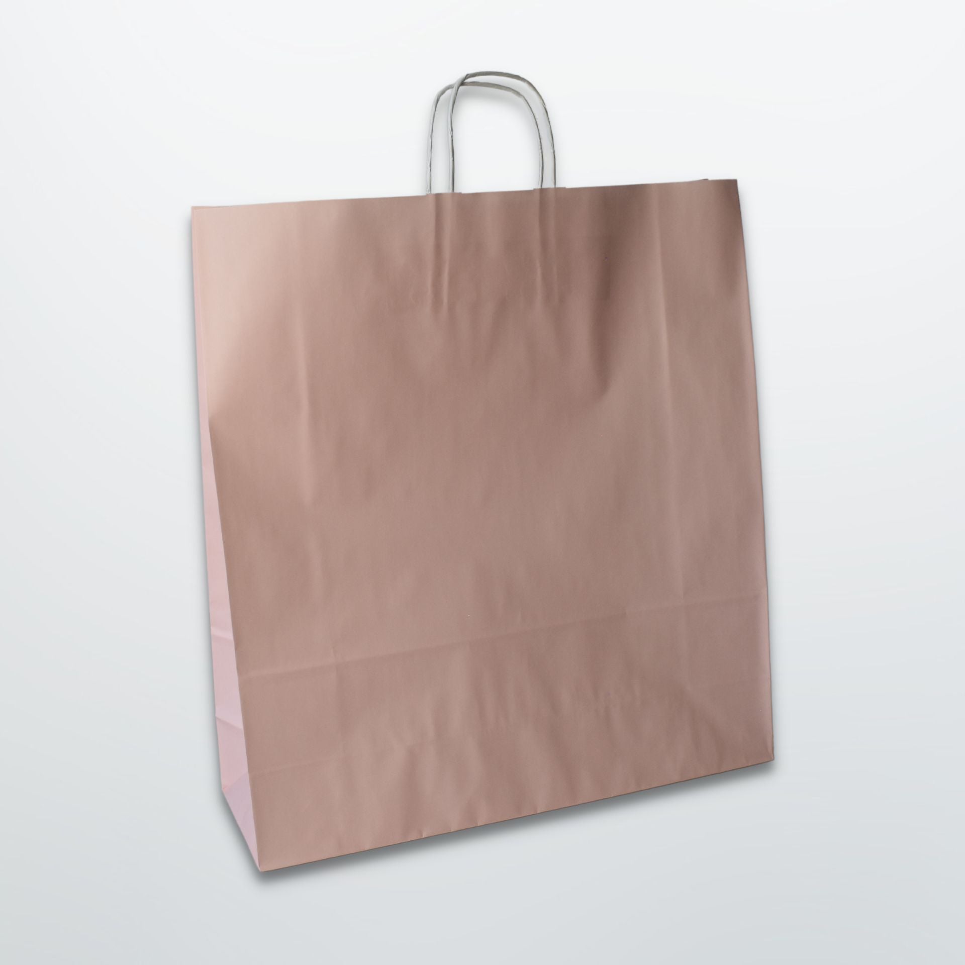 Pink Twist Handle Paper Carrier Bag - Plain - Print on Paper Bags