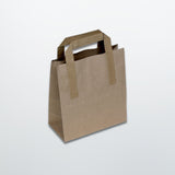 Brown Flat Tape Handle Paper Bags - Plain - Print on Paper Bags