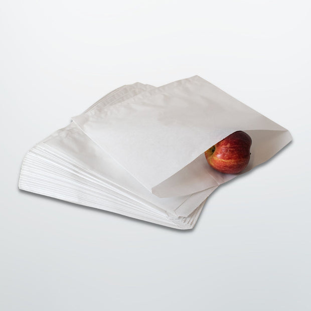 White Sulphite Paper Bags Unstrung 7 x 7 1000/pack