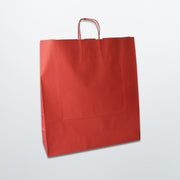 Red twist handle paper bag 450mm x 150mm x 490mm