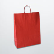 Red twist handle paper bag 320mm x 120mm x 410mm