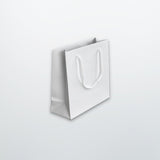 White Luxury Rope Handle Paper Bag - Plain - Print on Paper Bags