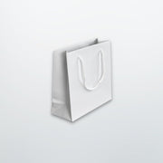 White Luxury Rope Handle Paper Bag - Plain - Print on Paper Bags