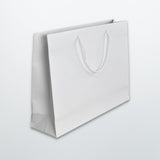 White Luxury Rope Handle Paper Bag - Plain - Print on Paper Bags