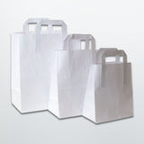 White Flat Tape Handle Paper Bags - Plain - Print on Paper Bags